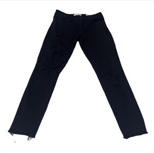 GUESS skinny distressed black jeans size 26